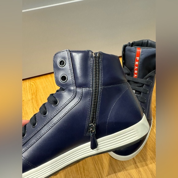 Prada Hightop Sneaker - Blue US9.5 - Picture 4 of 9
